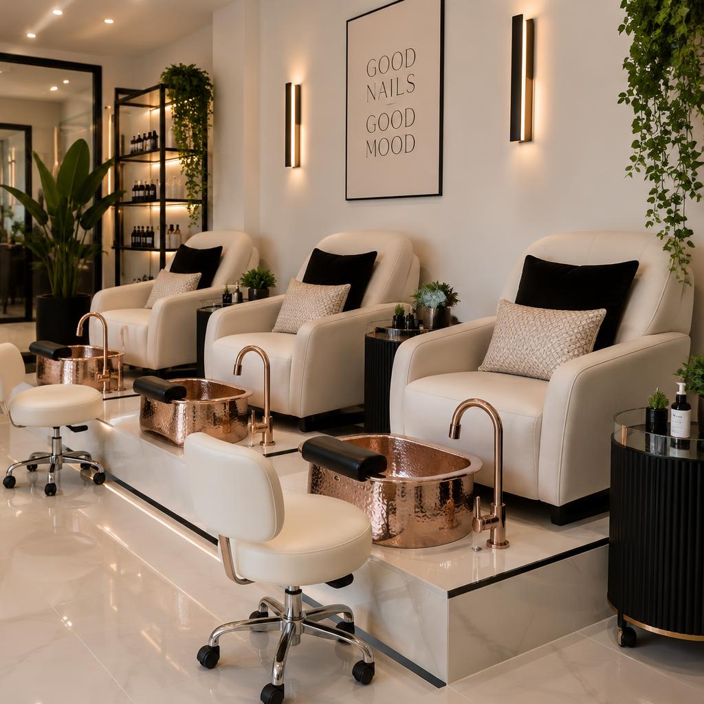 Pedicure corner at the lounge